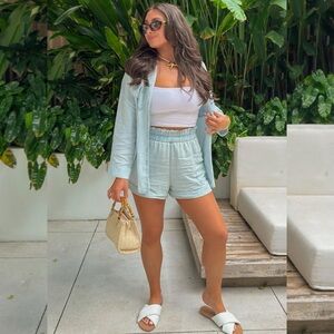 NWT SHOW ME YOUR MUMU Disilvio Chambray Shorts